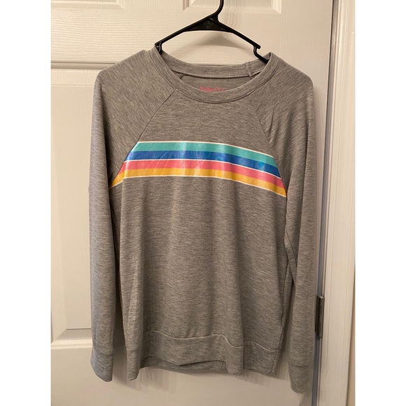 Gray & Rainbow Tee - Picture 1 of 3